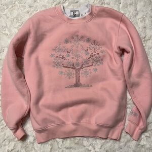 Universal Pink Tree Motif Women's Sweater
